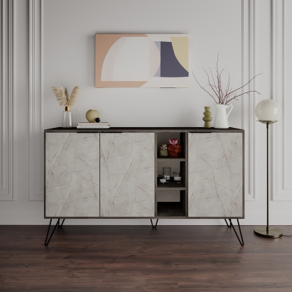 Комод CLARA CONSOLE DARK COFFEE DARK COFFEE LAGINA 142X36X83 СМ. (LEV00236)