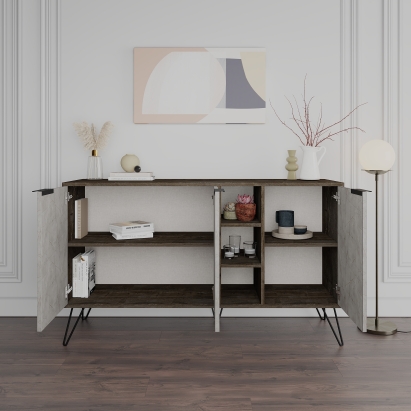 Комод CLARA CONSOLE DARK COFFEE DARK COFFEE LAGINA 142X36X83 СМ. (LEV00236)