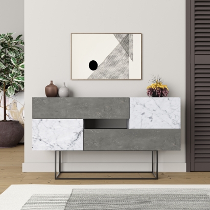 Комод EROS CONSOLE RETRO GRAY RETRO GRAY CARRARA 145X40X82 СМ. (LEV00245)