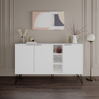 Комод CLARA CONSOLE WHITE WHITE WHITE 142X36X83 СМ. (LEV00247)