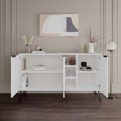 Комод CLARA CONSOLE WHITE WHITE WHITE 142X36X83 СМ. (LEV00247)