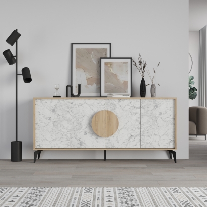 Комод GORA CONSOLE 180CM OAK OAK CARRARA 180X36X82 СМ. (LEV00280)