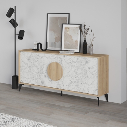 Комод GORA CONSOLE 180CM OAK OAK CARRARA 180X36X82 СМ. (LEV00280)