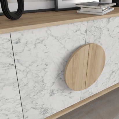 Комод GORA CONSOLE 180CM OAK OAK CARRARA 180X36X82 СМ. (LEV00280)