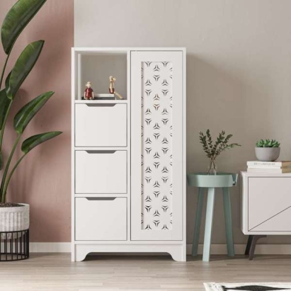 Шкаф напольный YADA MINI MULTIPURPOSE CABINET WHITE WHITE 65X30X122 СМ. (LEV00286)