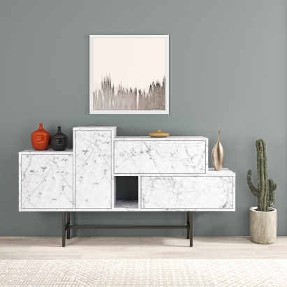 Комод HERMES CONSOLE CARRARA CARRARA CARRARA 160X36X90 СМ. (LEV00235)