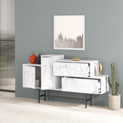 Комод HERMES CONSOLE CARRARA CARRARA CARRARA 160X36X90 СМ. (LEV00235)