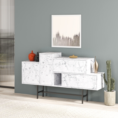 Комод HERMES CONSOLE CARRARA CARRARA CARRARA 160X36X90 СМ. (LEV00235)