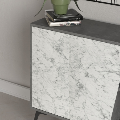 Комод FIONA CONSOLE 150 RETRO GRAY RETRO GRAY CARRARA 150X36X82 СМ. (LEV00265)