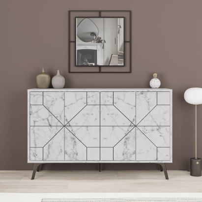 Комод DUNE CONSOLE CARRARA CARRARA CARRARA 123X35X77 СМ. (LEV00242)