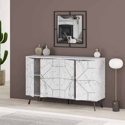 Комод DUNE CONSOLE CARRARA CARRARA CARRARA 123X35X77 СМ. (LEV00242)