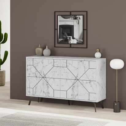 Комод DUNE CONSOLE CARRARA CARRARA CARRARA 123X35X77 СМ. (LEV00242)