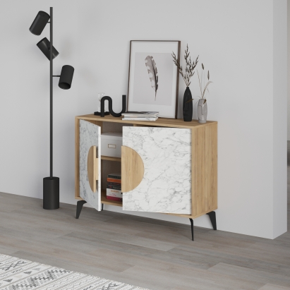 Комод GORA CONSOLE 110CM OAK OAK CARRARA 110X36X82 СМ. (LEV00276)