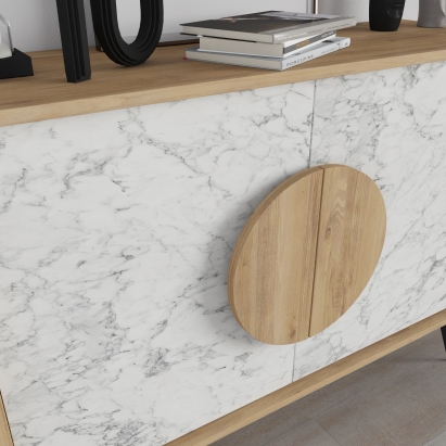 Комод GORA CONSOLE 110CM OAK OAK CARRARA 110X36X82 СМ. (LEV00276)