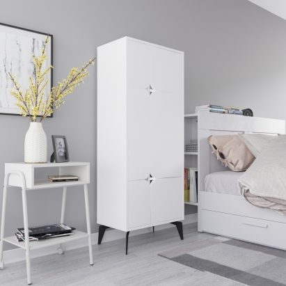 Шкаф напольный SPARK MULTIPURPOSE CABINET WHITE WHITE 60X36X151 СМ. (LEV00293)