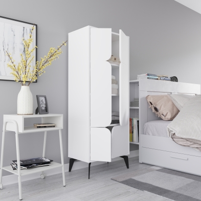 Шкаф напольный SPARK MULTIPURPOSE CABINET WHITE WHITE 60X36X151 СМ. (LEV00293)