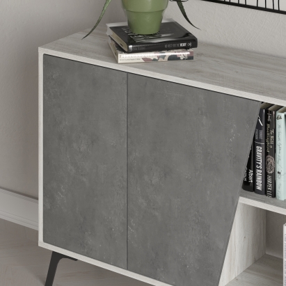 Комод FIONA CONSOLE 180 ANCIENT WHITE ANCIENT WHITE RETRO GRAY 180X36X82 СМ. (LEV00259)