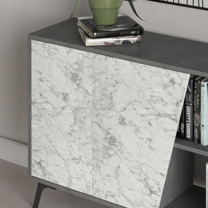 Комод FIONA CONSOLE 180 RETRO GRAY RETRO GRAY CARRARA 180X36X82 СМ. (LEV00261)