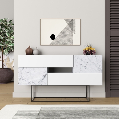 Комод EROS CONSOLE WHITE WHITE CARRARA 145X40X82 СМ. (LEV00243)