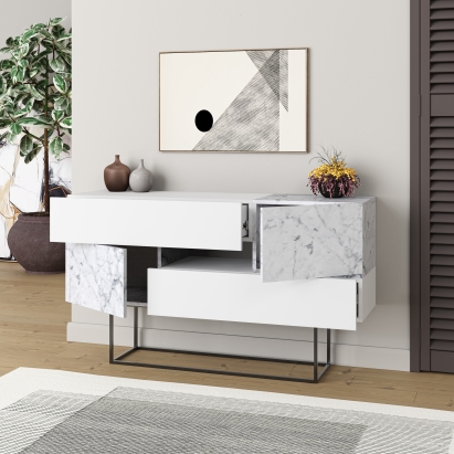 Комод EROS CONSOLE WHITE WHITE CARRARA 145X40X82 СМ. (LEV00243)