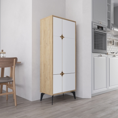 Шкаф напольный SPARK MULTIPURPOSE CABINET OAK WHITE 60X36X151 СМ. (LEV00294)