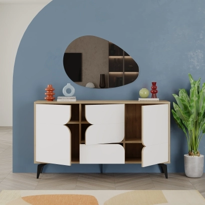 Комод SPARK CONSOLE OAK OAK WHITE 140X35X79 СМ. (LEV00255)
