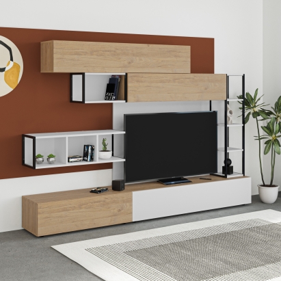 Тумба под ТВ TRONADOR TV UNIT OAK OAK WHITE 260X40X181 СМ. (LEV00493)