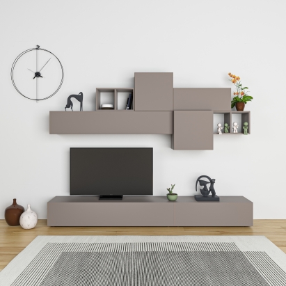 Тумба под ТВ TROMEN TV UNIT LIGHT MOCHA LIGHT MOCHA LIGHT MOCHA 260X40X181 СМ. (LEV00557)