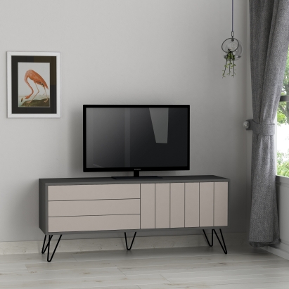 Тумба под ТВ PICADILLY TV STAND ANTHRACITE ANTHRACITE LIGHT MOCHA 139X36X57 СМ. (LEV00430)