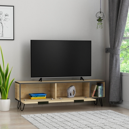 Тумба под ТВ FUROKI TV UNIT ANTHRACITE OAK OAK 150X36X50 СМ. (LEV00421)