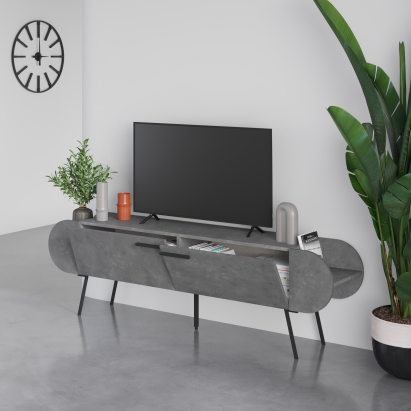 Тумба под ТВ CAPSULE TV STAND RETRO GREY RETRO GREY RETRO GREY 195X37X58 СМ. (LEV00522)