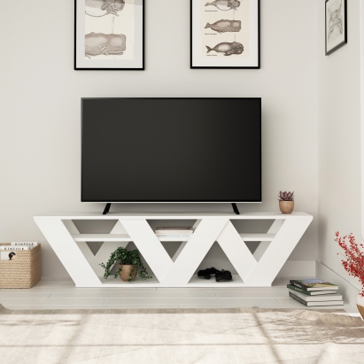 Тумба под ТВ RALLA TV STAND WHITE WHITE WHITE 158X30X40 СМ. (LEV00423)