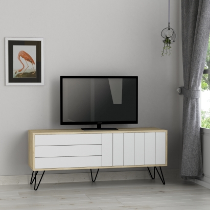 Тумба под ТВ PICADILLY TV STAND OAK OAK WHITE 139X36X57 СМ. (LEV00427)