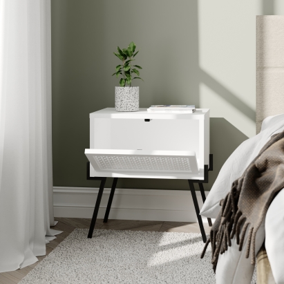 Тумба прикроватная NAIVE NIGHTSTAND WHITE WHITE WHITE 48X34X51 СМ. (LEV00345)