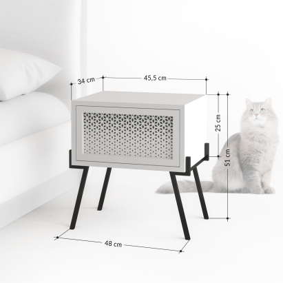 Тумба прикроватная NAIVE NIGHTSTAND WHITE WHITE WHITE 48X34X51 СМ. (LEV00345)