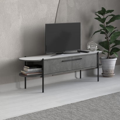 Тумба под ТВ OTIS TV STAND RETRO GREY WHITE RETRO GREY 160X46X36 СМ. (LEV00468)