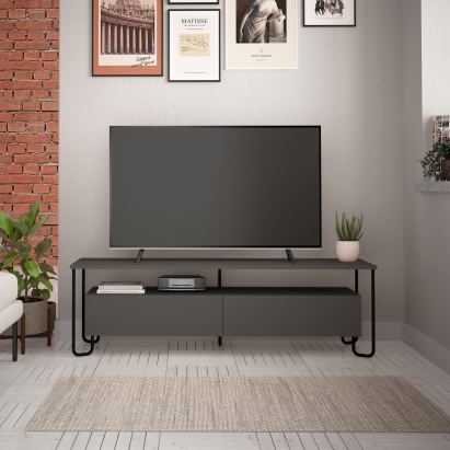 Тумба под ТВ CORNEA TV UNIT ANTHRACITE ANTHRACITE ANTHRACITE 150X42X45 СМ. (LEV00416)