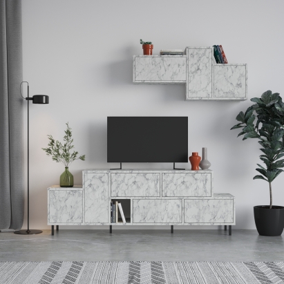 Тумба под ТВ HERMES TV UNIT CARRARA CARRARA CARRARA 171X36X180 СМ. (LEV00517)