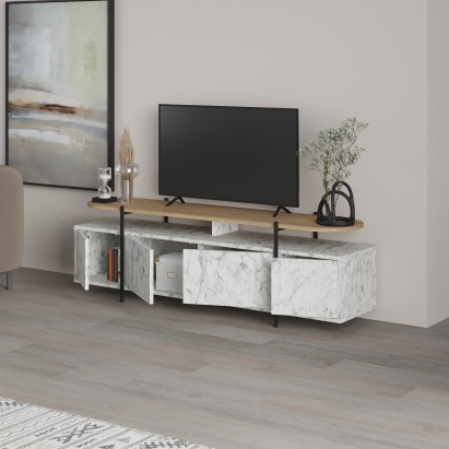 Тумба под ТВ HANLEY TV STAND CARRARA OAK CARRARA 160X36X49 СМ. (LEV00527)