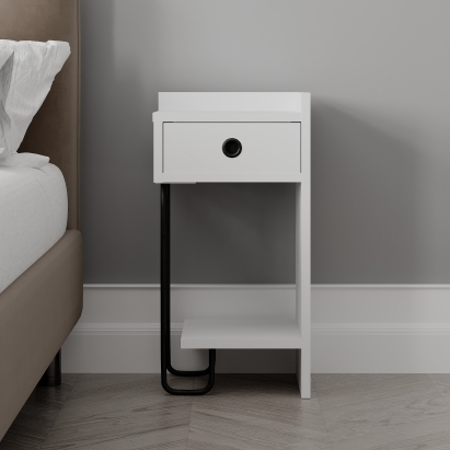 Тумба прикроватная SIRIUS NIGHTSTAND RIGHT MODULE WHITE WHITE WHITE 32X30X61 СМ. (LEV00354)