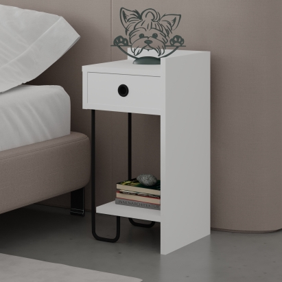 Тумба прикроватная SIRIUS NIGHTSTAND RIGHT MODULE WHITE WHITE WHITE 32X30X61 СМ. (LEV00354)