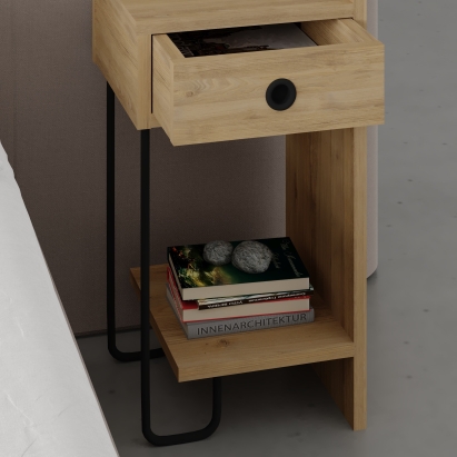 Тумба прикроватная SIRIUS NIGHTSTAND RIGHT MODULE OAK OAK OAK 32X30X61 СМ. (LEV00355)