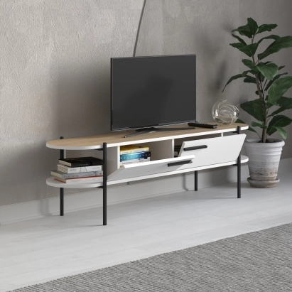 Тумба под ТВ OTIS TV STAND WHITE OAK WHITE 160X46X36 СМ. (LEV00466)