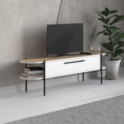 Тумба под ТВ OTIS TV STAND WHITE OAK WHITE 160X46X36 СМ. (LEV00466)