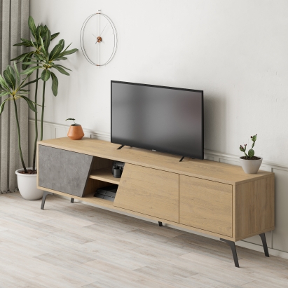 Тумба под ТВ FIONA TV STAND OAK OAK RETRO GREY 180X36X48 СМ. (LEV00452)