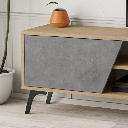 Тумба под ТВ FIONA TV STAND OAK OAK RETRO GREY 180X36X48 СМ. (LEV00452)