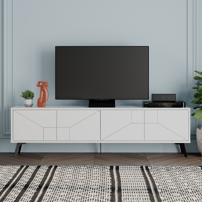 Тумба под ТВ DUNE TV STAND WHITE WHITE WHITE 180X30X50 СМ. (LEV00458)