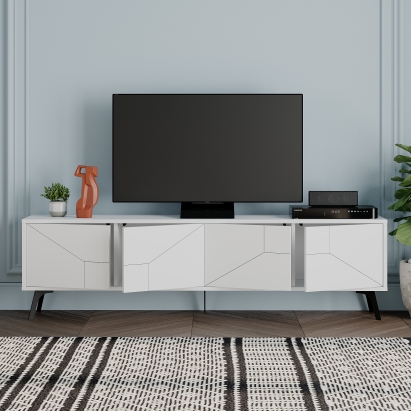 Тумба под ТВ DUNE TV STAND WHITE WHITE WHITE 180X30X50 СМ. (LEV00458)