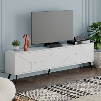 Тумба под ТВ DUNE TV STAND WHITE WHITE WHITE 180X30X50 СМ. (LEV00458)