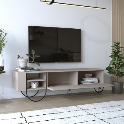 Тумба под ТВ NORFOLK TV STAND LIGHT MOCHA LIGHT MOCHA LIGHT MOCHA 150X36X44 СМ. (LEV00433)